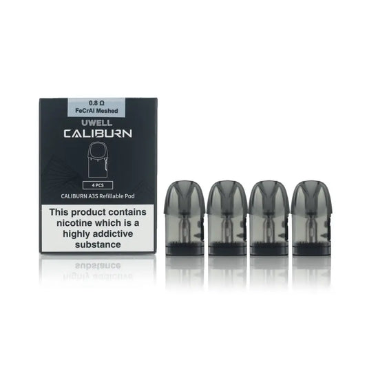 Uwell Caliburn A3S 0.8 Ohm Replacement Pods 4 Pack