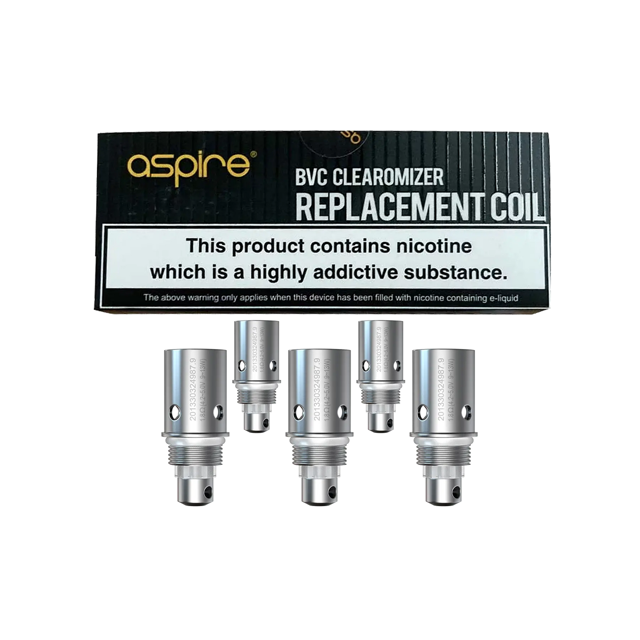 Aspire BVC Coils 5 Pack 1.8 OHM (8891165376822)