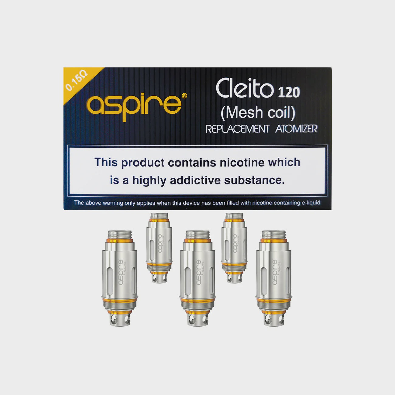 ASPIRE CLEITO 120 COILS 5 PACK 0.16 OHM