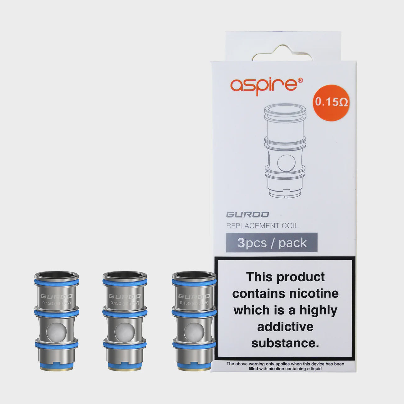 ASPIRE GUROO  COILS  5 PACK 0.15 OHM (8891165638966)