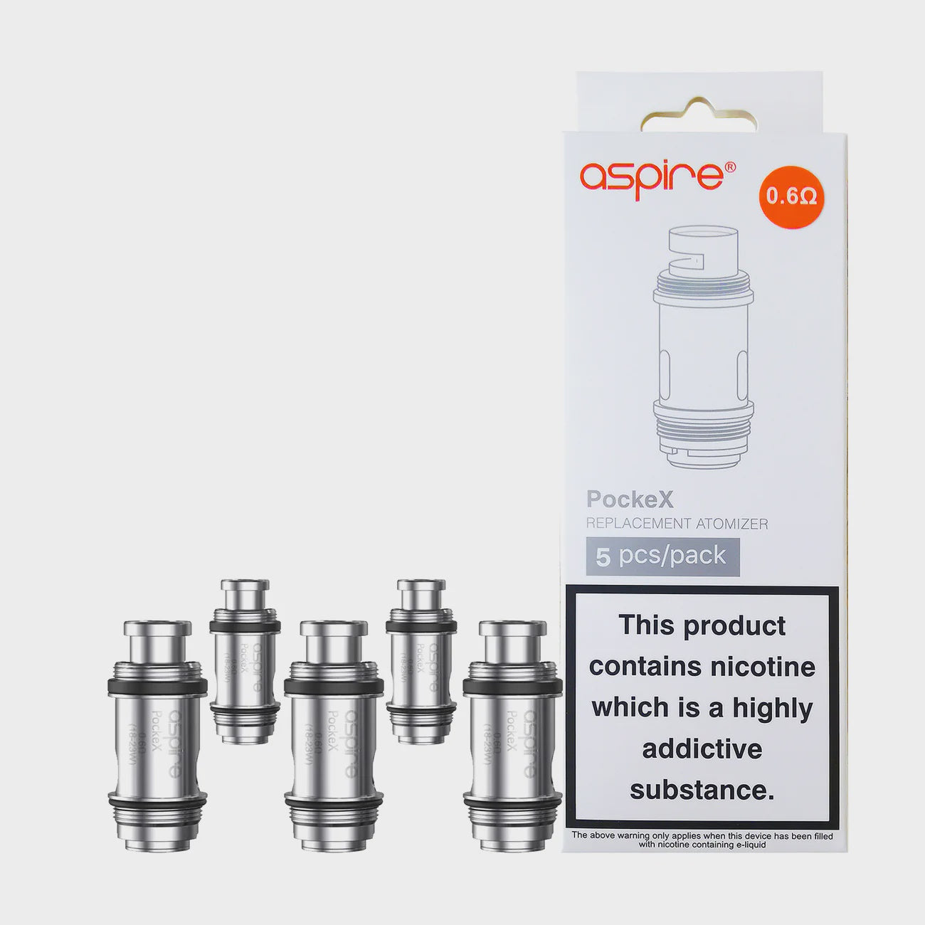 Aspire PockeX Coils 5 Pack 1.2 OHM