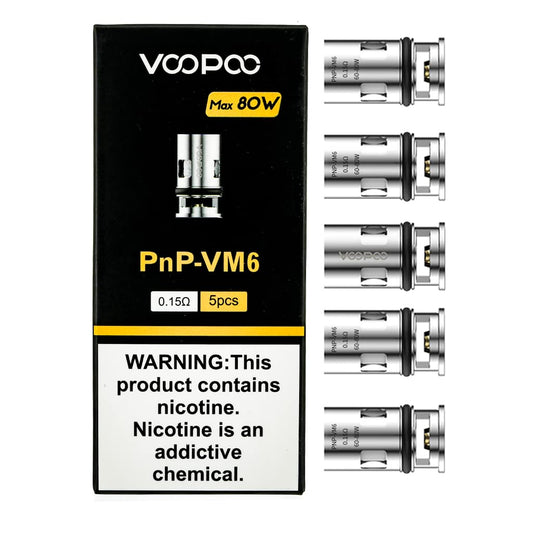 Voopoo PNP Coils 5 Pack 0.15 OHM VM6